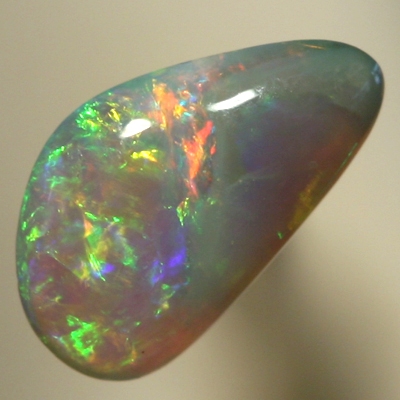 SOLID SEMI BLACK OPAL Pretty fire, red, yellow and green
